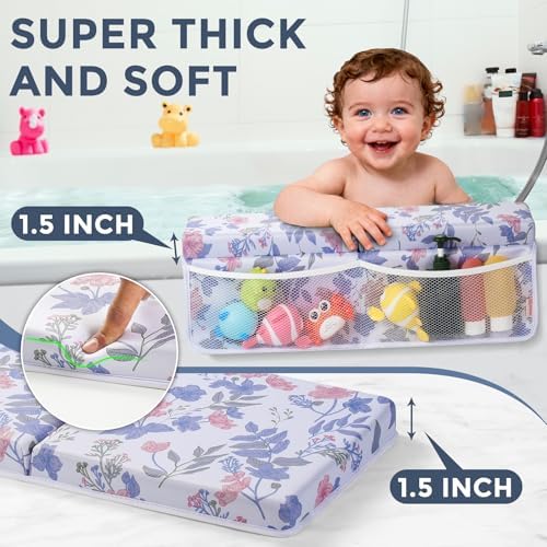 Bath Kneeler and Elbow Rest Pad Set, 1.5” Thick Bathtub Kneeling Mat - Image 3