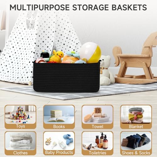 3 Pack Storage Baskets for Organizing, 13.7×9.5×6.3" - Image 6