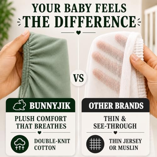 GOTS Organic Large Bedside Bassinet Sheets 35x20 - Image 4
