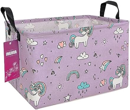 Rectangular Unicorn Storage Basket by INGHUA