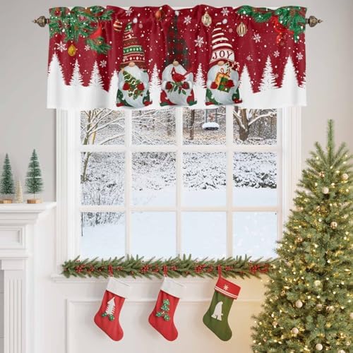 Christmas Gnomes Kitchen Curtains Valances - Image 4
