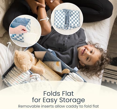 Tiny Twinkle Diaper Caddy Organizer | Foldable Baby Storage Basket - Image 3
