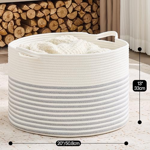 KAKAMAY Large Blanket Basket - Image 4