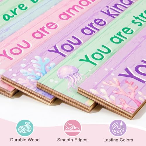 Girls Room Decor Colorful Inspirational Wall Plaque Set - Image 5