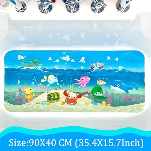 BEEHOMEE Kids Bath Mat for Tub, Non-Slip Toddler Bathtub Mat - Image 3