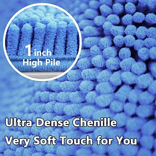 Bathroom Rugs Chenille 3-Piece Extra Soft and Absorbent Shag Bathroom Rugs - Image 5
