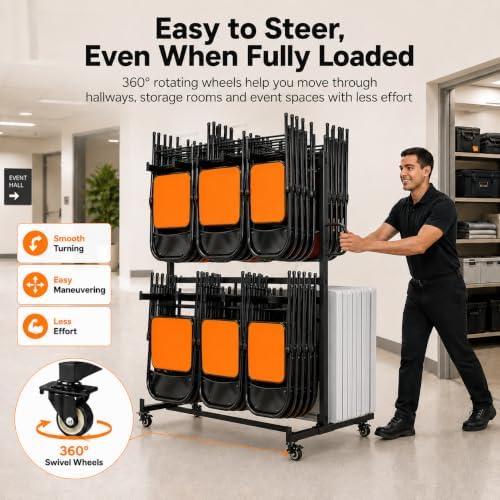 Double Layer Folding Chair Storage Rack - Image 5
