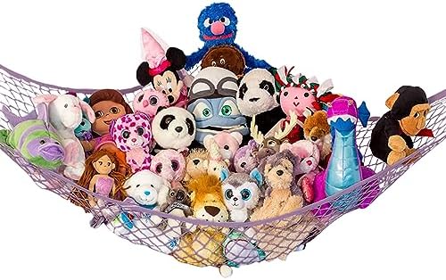 Large Stuffed Animal Storage Hammock 1 Pack | Holds 12 lbs | Corner Stuffed by LillysLove