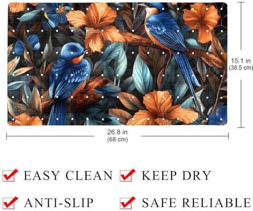 Non Slip Bathtub and Shower Mat 26.8x15.1 inch, Bath Mat - Image 4