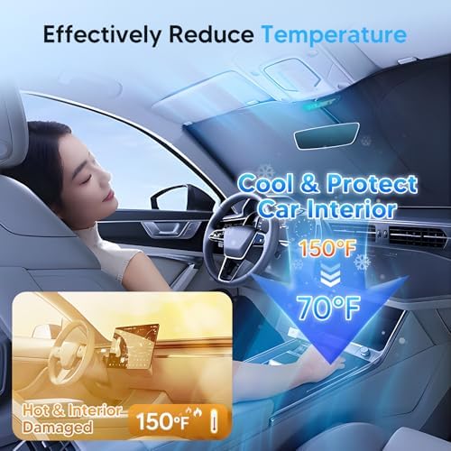 KUST Windshield Sun Shade for Buick Enclave Accessories 2018-2024 Custom Fit - Image 2