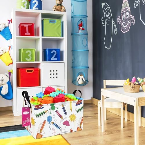 Rectangular Colored Pencil Storage Basket - Image 4