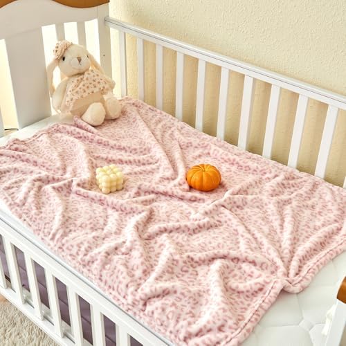 Yurhap Leopard Print Baby Blanket Fleece Baby Blankets - Image 2