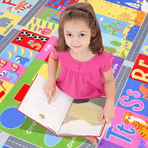HOMORE Kids Educational Rug, 4x6 Kids Collection Area Rug - Image 4