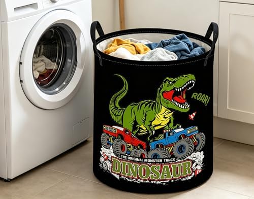ESSME Kids Laundry Basket, Dinosaur Hamper Collapsible Canvas Waterproof - Image 3