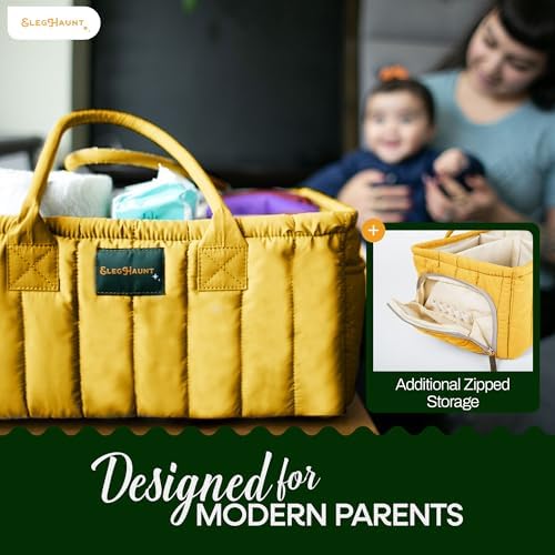 Baby Diaper Caddy Basket Organizer-Sturdy, Breathable & Washable - Image 4