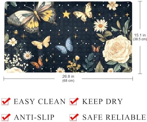 Non Slip Bathtub and Shower Mat 26.8x15.1 inch, Bath Mat - Image 4