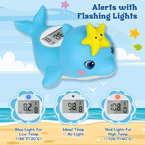 Baby Bath Thermometer, Dolphin Floating Water Thermometer - Image 2