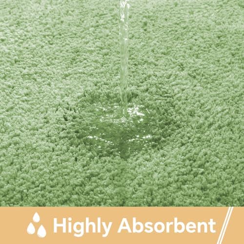Polyester Bathroom Runner Rug 24"x60" Hunter Green, Soft Bath Mat - Image 4