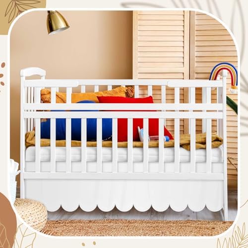 100% Microfiber Scalloped Crib Skirt 28"x 52" - Image 4
