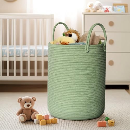 MEGASKET Large Green Laundry Basket, Baby Nursery Laundry Hamper, Kids Toy - Image 5