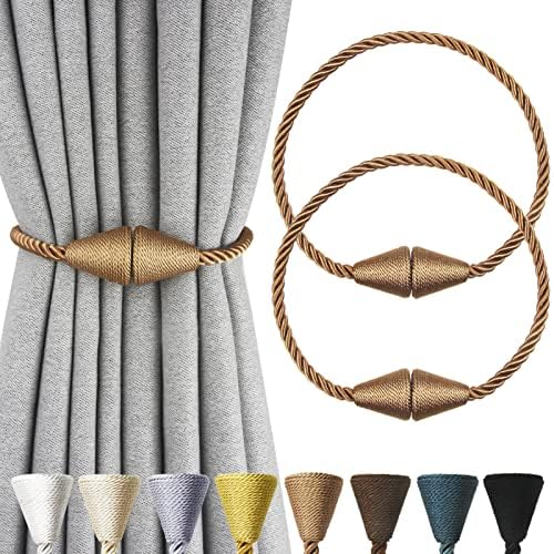Magnetic Curtain Tiebacks Rope Decorative Holdbacks by CurtianTiebacks