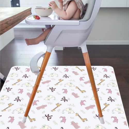 Splat Mat for Under High Chair, Waterproof Washable High Chair Floor Mat - Image 3