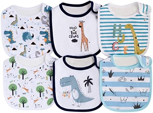 Maiwa 6 Pack Waterproof Cotton Baby Bibs by maiwa