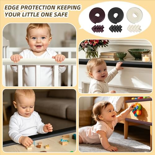 Corner Protector Baby, Baby Proofing Edge Corner Protector, Soft Foam Black - Image 7