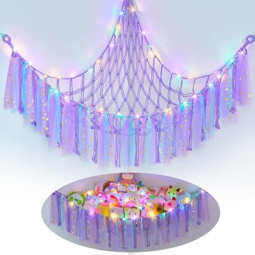 FIOBEE Stuffed Animals Net LED Light Toy Hammock by FIOBEE
