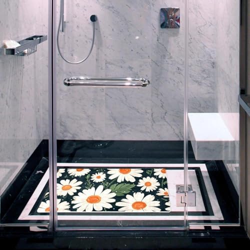 Shower Mat Non Slip, Tropical Daisies Anti Slip Bath Mat - Image 6