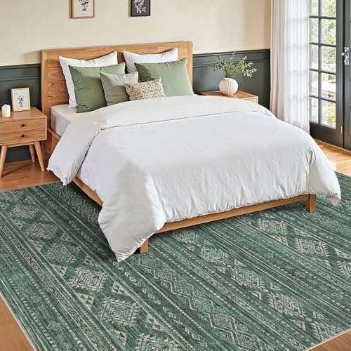 Nakagishi Area Rugs 9x12 Living Room: Washable Boho Large Neutral Modern Soft - Image 5