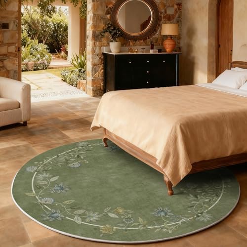 Machine Washable Living Room Rug: 4ft Round Rug - Image 6