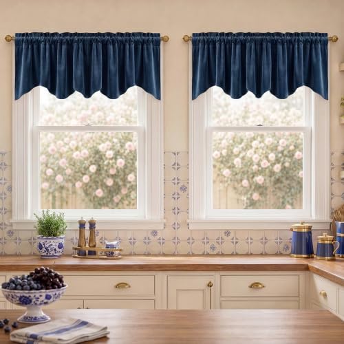 StangH 4-Panel Set Velvet Window Valance, 52x18 Inch by StangH