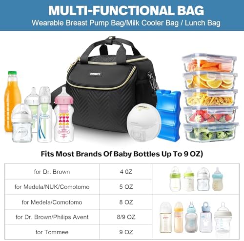 Wearable Breast Pump Bag, Breastmilk Cooler Travel Bag Compatible - Image 3