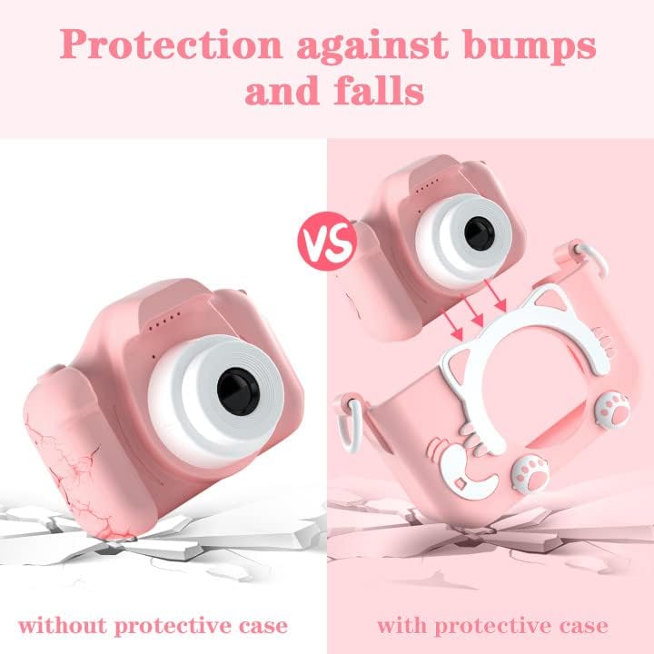 Kids Camera Toys for 3 4 5 6 7 8 9 10 11 12 Year Old Boys/Girls, Kids Digital Camera for Toddler with Video, Christmas Birthday Festival Gifts for Kids, Selfie Camera for Child, 32GB TF Card
