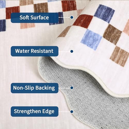 GarveeHome 4x6 Area Rug Small Washable Living Room Rug Scalloped Rug - Image 4