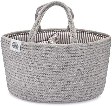 Parker Baby Co. Soft Rope Diaper Caddy Organizer by ParkerBabyCo
