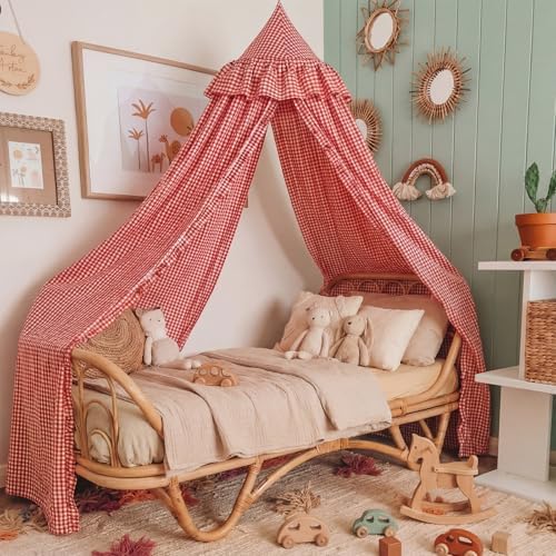 SmoothNovelty Gingham Plaid Bed Canopy - Image 6