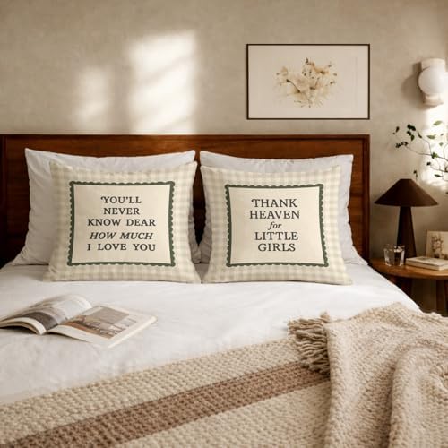 Boho Neutral Girl Nursery Pillow Covers 18x18, Baby Girl Nursery Decor - Image 5