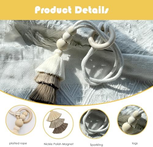 SRG Curtain Tiebacks for Curtains 2 Pack, Decorative Curtain Holdbacks for - Image 4