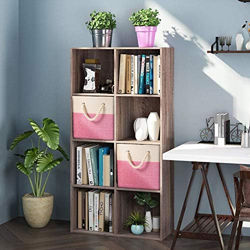 PRANDOM Large Foldable Cube Storage Bins 13x13 inch Fabric Linen Storage - Image 3