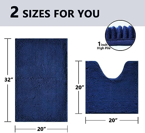 BOANKODU Bathroom Rugs Sets 2 Piece, Absorbent Bath Mat - Image 3