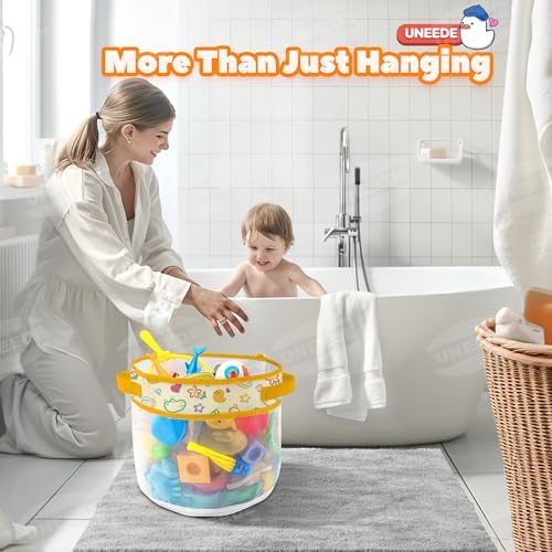 UNEEDE Duck Print Bath Toy Organizer, 4.15 Gallons Bathtub Toy Holder - Image 2