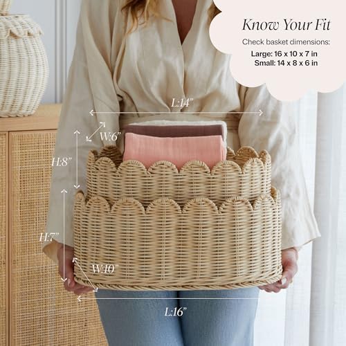 BEBE BASK Premium Scalloped Basket Set of 2 - Image 4
