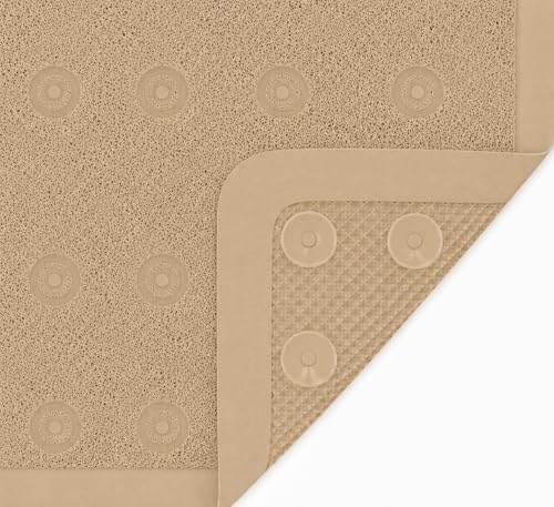 Home Expressions Non Slip with Suction Cups Loofah Bathmat 27"x15" & 29.5"X16.9" - Image 6