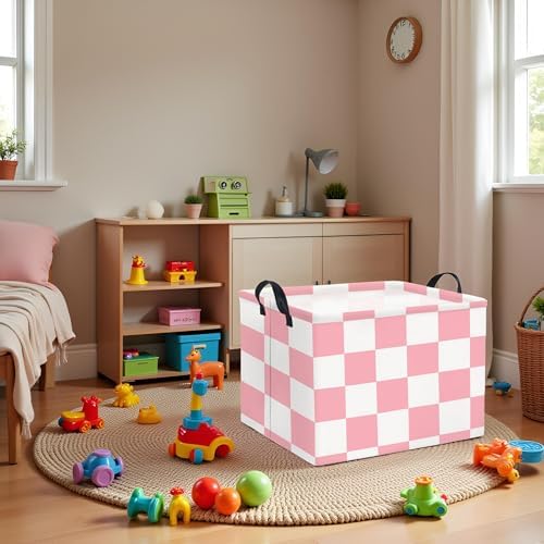 Rectangular Storage Basket for Home Kitchen Girls Cute Storage Bin Organizer - Image 2
