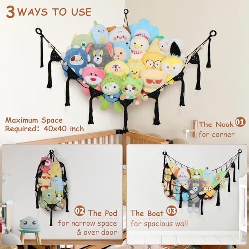 Stuffed Animal Storage Hammock Corner - Image 4