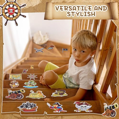 Fullhawl 30 Pcs Pirate Non Slip Shower Stickers, Bathtub Safety - Image 6