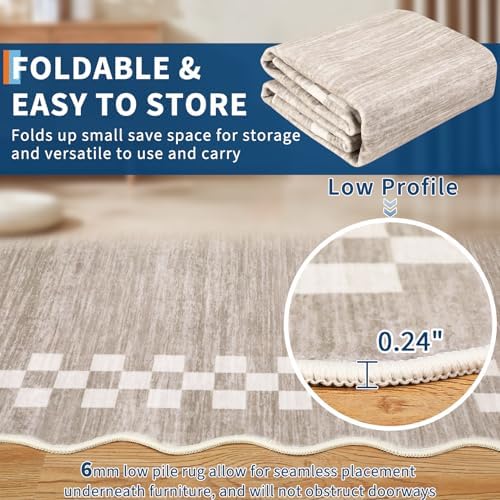 GarveeHome Washable Runner Rug 2x10 Modern Bordered Hallway Runner Rug - Image 6