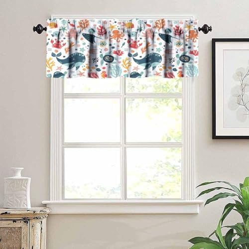 Cartoon Sea Animals Window Valance - Image 4